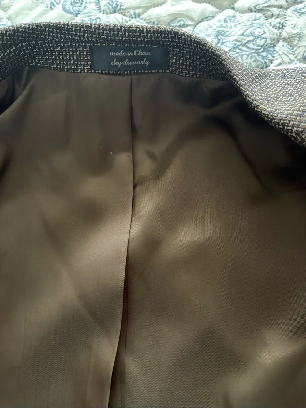 Fumagalli Men's Brown Textured  100% Worsted Wool Blazer Size 40SH